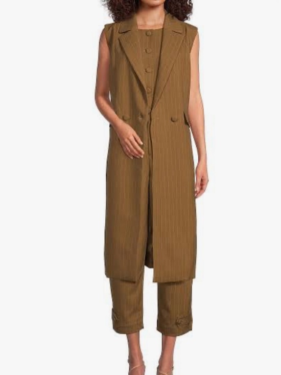 Gibson Latimer Pants - Gibson & Latimer Double breasted Longline Duster in caramel
